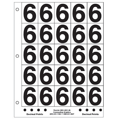 2" Number 6
