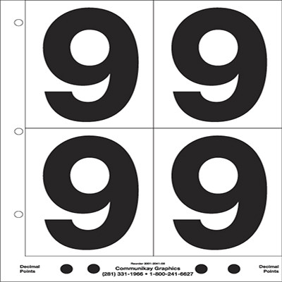 5" Number 9