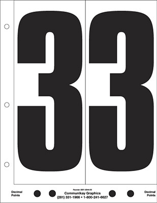 9" Number 3