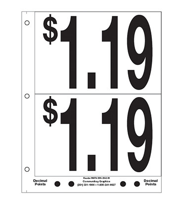 5" Pre-priced $1.19
