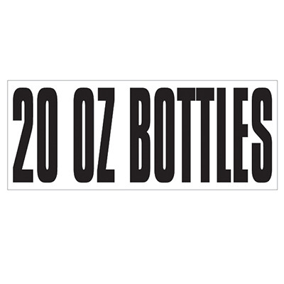 Large Banner Label - 20 oz Bottles