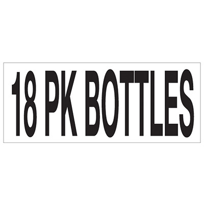 Large Banner Label - 18 Pack Bottles