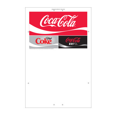 Exterior Pole Sign - 31" X 47" Coke/Diet Coke/Coke Zero