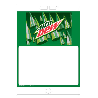 Paper Pole Sign - 16" x 23" Mountain Dew