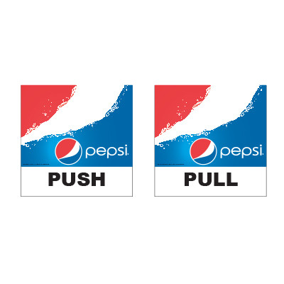 Pepsi Push Pull Decals