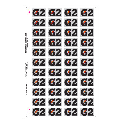 Gatorade G2 Flavor Sheet