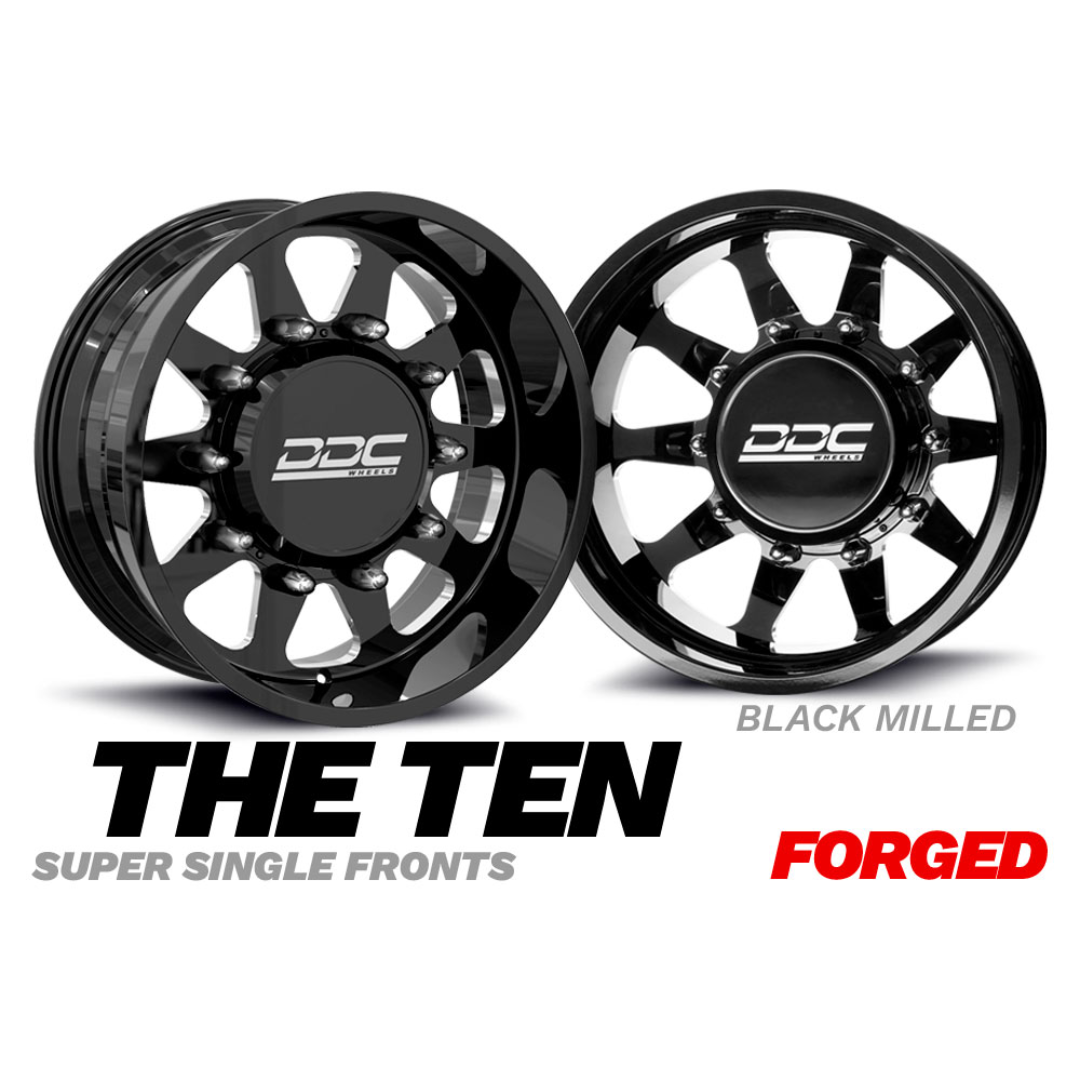 DDC The Ten Forged Black/Milled | Super Single Wheels