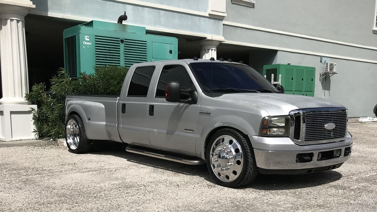 24 x 8.25 Alcoa Milled Classic F350 dually lowered