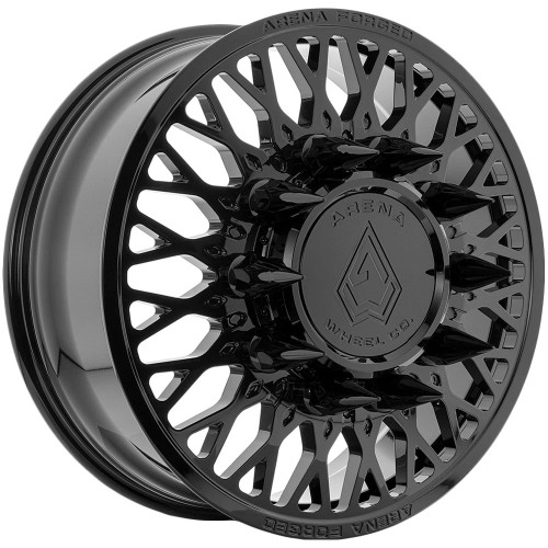 22 x 8.25 Arena Stealth AF104 Forged Gloss Black for Ford F450 and F550 Dually Wheels