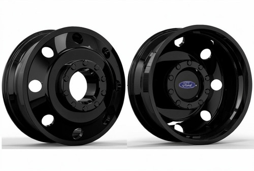 22 x 8.25 DBO Classic Forged Gloss Black Wheels for Ford F450 & F550 Dually Trucks with 10x225 Bolt Pattern