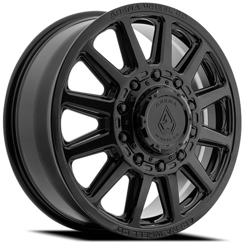 Picture of the 22 x 8.25 Arena Enduro A128 Gloss Black Front Dually Wheel