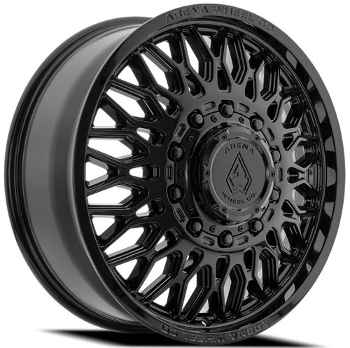 Picture of the 22 x 8.25 Arena Valkyrie A129 Gloss Black Front Dually Wheel