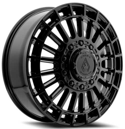 Picture of the 20 x 8.25 Arena Blaze A151 Gloss Black Front Dually Wheel
