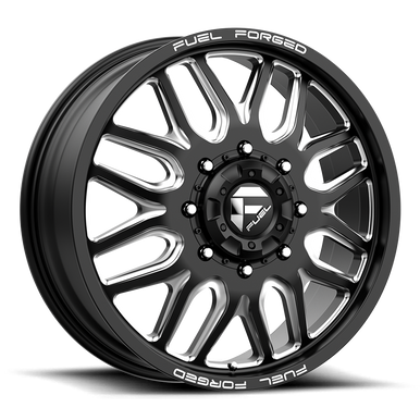 20, 22 & 24 Fuel FF66D Black/Machined for Dually Trucks with 8