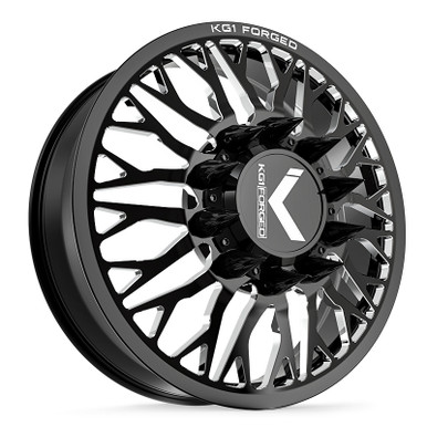 KG1 Forged KD081 Buckler Gloss Black/Machined | Dually Wheels