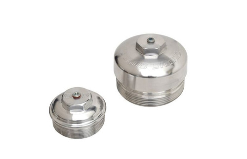 Bean Machine Billet 6.0L Power Stroke Upper Fuel Filter Cap and Oil Filter Cap