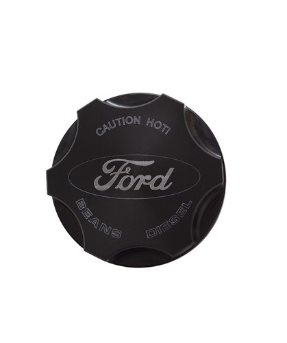 Bean Machine Ford Power Stroke Anodized Push On Radiator Cap Cover - Round