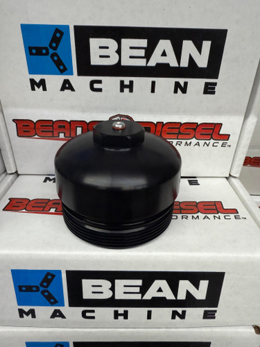 Bean Machine Billet Cap Fits 6.0/6.4 Power Stroke Oil Filter and 6.0/6.4 Power Stroke Lower Fuel Filter Black