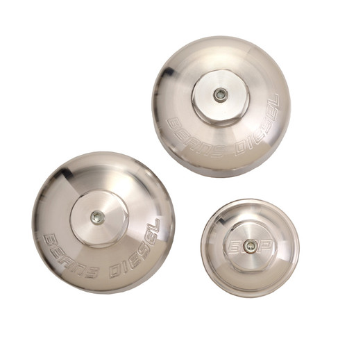 Bean Machine Billet 6.0L Power Stroke Upper Fuel Filter, Lower Fuel Filter, and Oil Filter Cap Kit