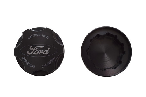 Bean Machine Ford Power Stroke Anodized Push On Radiator Cap Cover - Round 