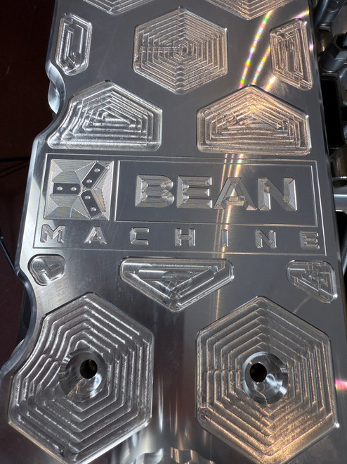 03-05 Cummins Billet FLAT Top Valve Cover W/dual CCV Outlets No Logo Or Bean Machine Logo Billet Aluminum - Comes with Oil Cap Cover (Honeycomb)
