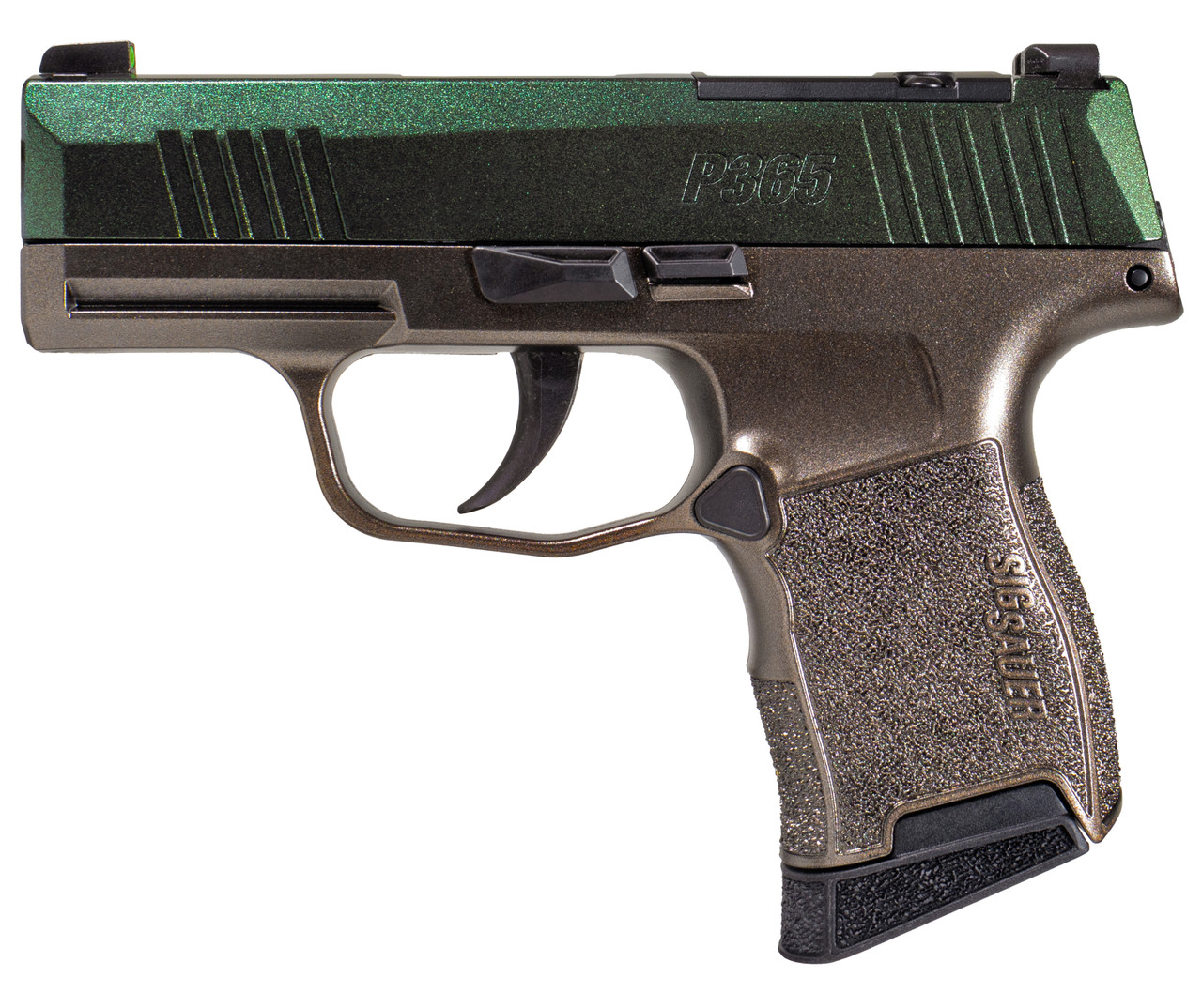 Sig Sauer P365 9mm 3.1in 10rd Green/FDE Gun Candy Cerakote Optics