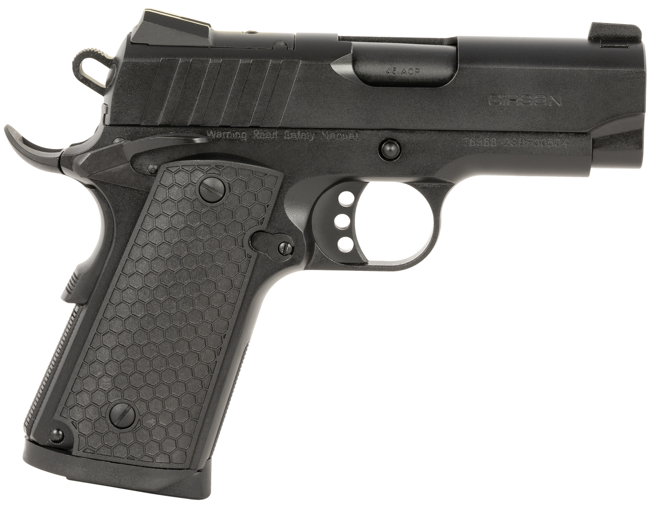 EAA Girsan MC1911S Influencer Govt 45 ACP 3.4″ 6rd Pistol | Black