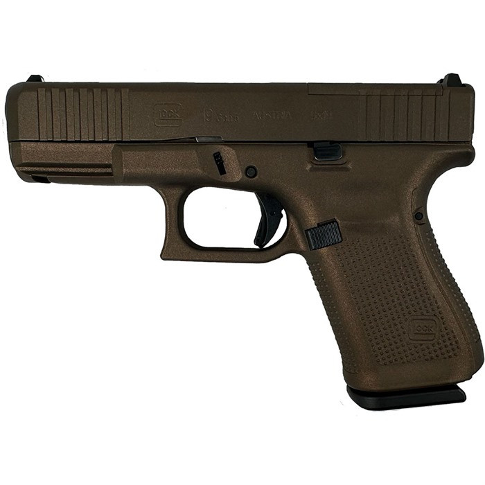 Glock G19 Gen5 MOS 9mm Luger 4.02in 15 Round Midnight Bronze