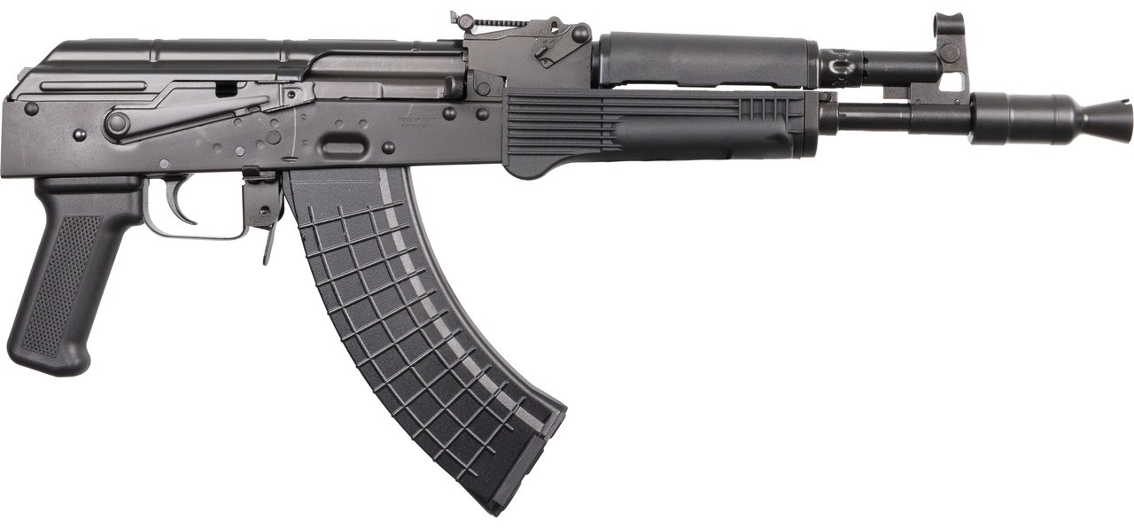 Pioneer Arms Forged Trunnion Hellpup AK-47 Pistol - Black | 7.62