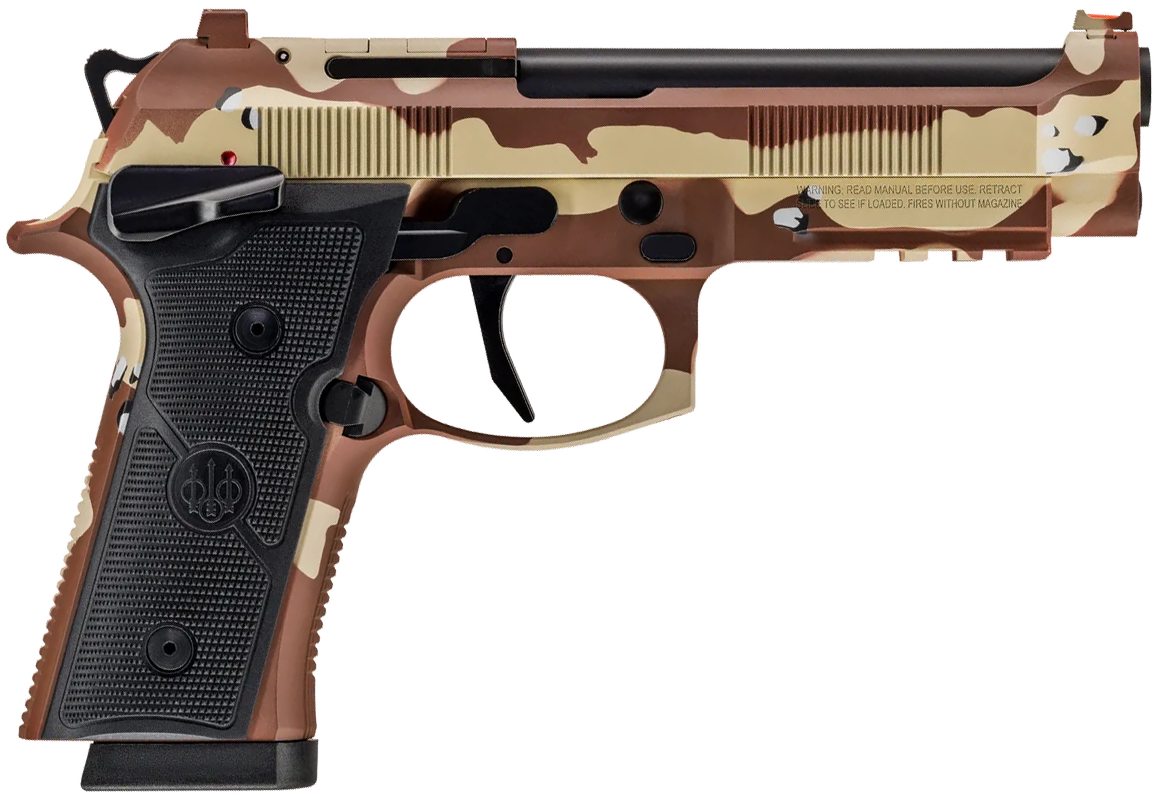 Beretta 92Xi Combat Camo-Chocolate Chip 9mm 4.7″ Barrel 18-Rounds Manual Safety