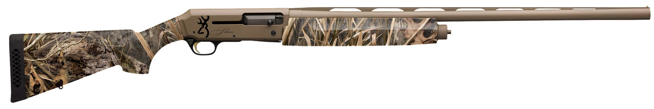 Browning Silver Field 12GA Semi-Auto Shotgun – 3.5″ Chamber, 28″ Vent Rib, FDE/MO-SG Habitat 023614743262