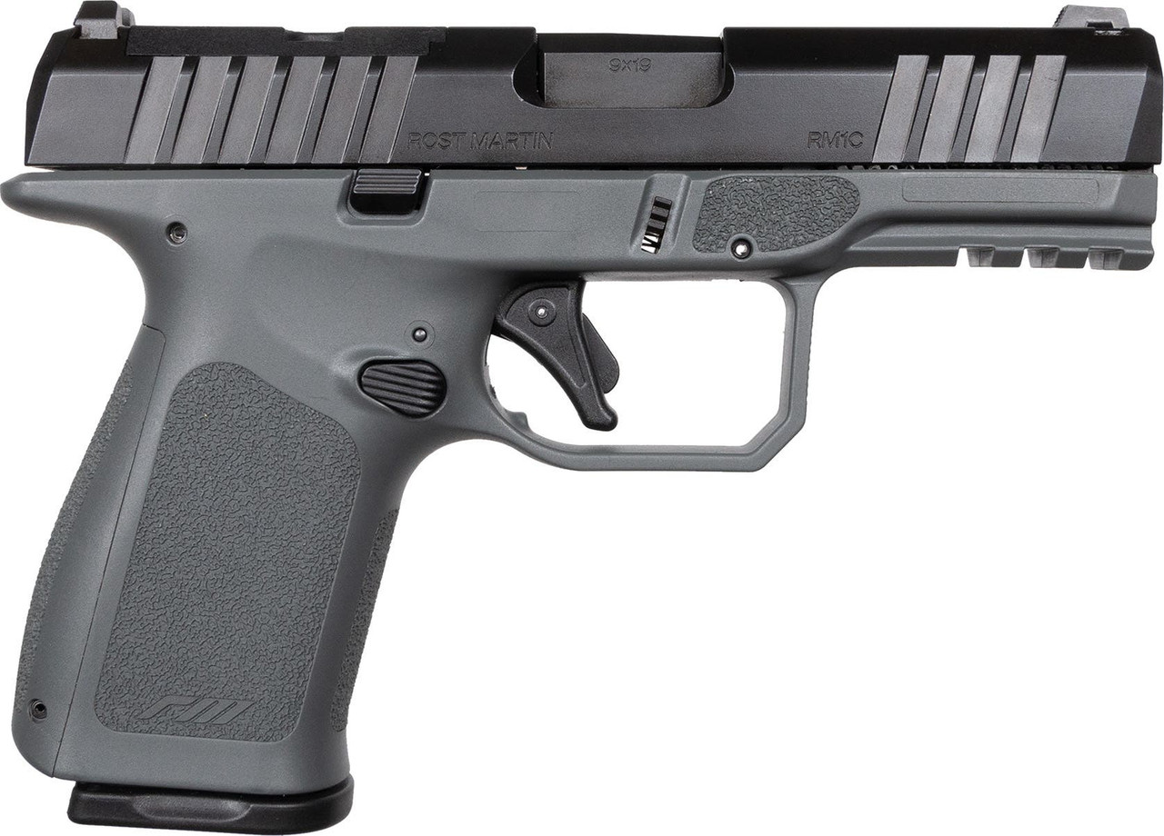 Rost Martin RM1C Semi-Automatic 9x19mm Optic Ready Striker Fired Pistol, 4″ Barrel, (1) 15 Round & (1) 17 Round Magazine – Gray – RM1CGRYOSP
