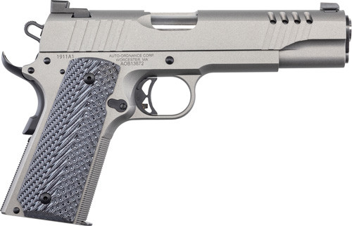 Auto-Ordnance 1911-A1 Stainless .45 ACP 5″ Barrel 7-Rounds Adjustable Rear Sight