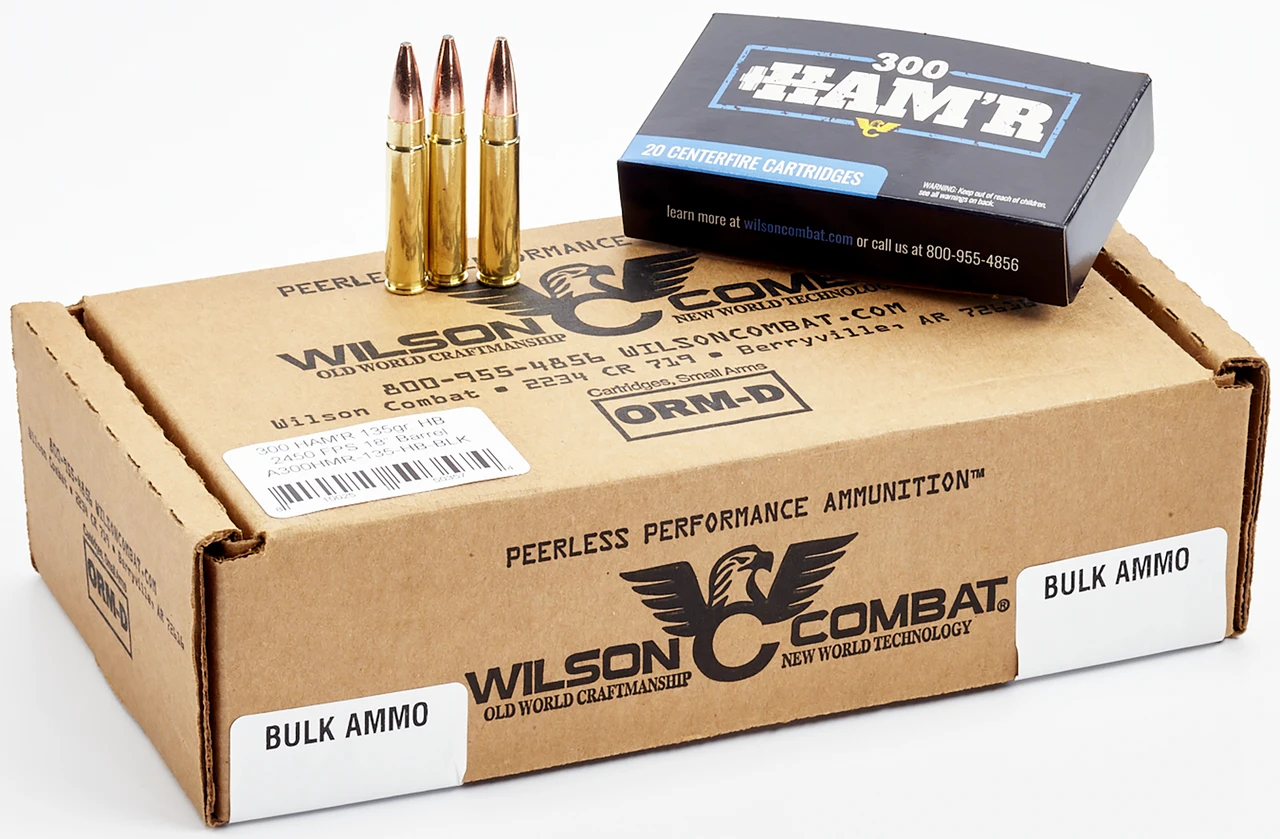 Wilson Combat A300HMR-135-HB Centerfire Rifle 300 HAM’R 135 gr Speer HAM’R Bonded – 20rd Box