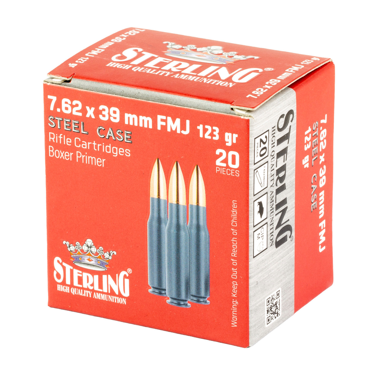STERLING SC 762X39 123GR FMJ 20 Rounds - SRL8698779971281