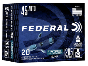Federal Syntech Defense 45 ACP Segmented Jacketed Hollow Point 205 Grain 20 Rounds