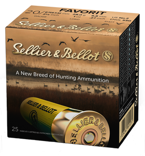 Sellier & Bellot SB20BSA Hunting  20Gauge 2.75" 12Pellets 1oz 2Shot 25 Rounds