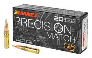 Barnes Bullets Precision Match .300 AAC Blackout OTM BT 125 Grain 20 Rounds