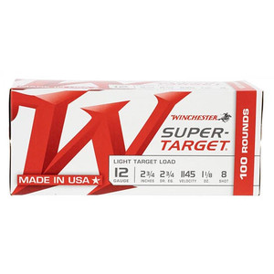 Winchester Ammo TRGT128VP Super-Target Light Target 12Gauge 2.75" 1 1/8oz 8Shot 100 Rounds
