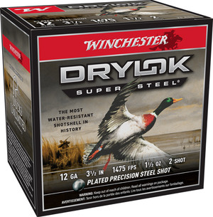 Winchester Ammo SSH12LH2 Drylok Super Steel High Velocity 12Gauge 3.50" 1 1/2oz 2Shot 25 Rounds