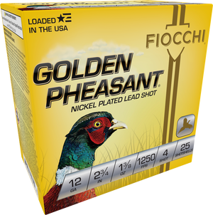 Fiocchi 12GP4 Golden Pheasant Extrema 12Gauge 2.75" 1 3/8oz 4Shot 25 Rounds