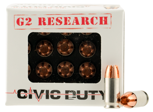 G2 Research G00621 Civic Duty  380ACP 64gr Copper Expansion Projectile 20 Rounds