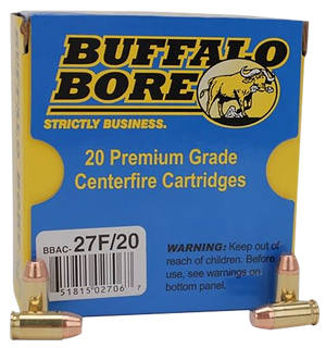 Buffalo Bore Ammunition 27F20 Standard Pressure Strictly Business 380ACP 95gr Full Metal Jacket Flat Nose 20 Rounds