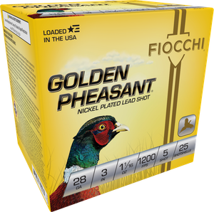 Fiocchi Golden Pheasant Shotgun Loads 28 ga. 3 in. 1 1/16 oz. 5 Shot 25 rd.