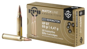 Prvi Partizan PPU PPM2231 223 Remington Hollow Point Boat Tail 69 Grain 20 Rounds