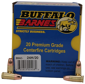 Buffalo Bore Ammunition 24H20 Buffalo-Barnes Strictly Business 9mmLuger +P+ 115gr Barnes TAC-XP Lead Free 20 Rounds