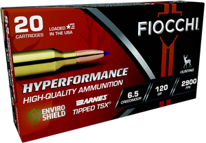 Fiocchi 65CMTTSX Hyperformance  6.5Creedmoor 120gr Barnes Tipped TSX 20 Per Box/10 Case
