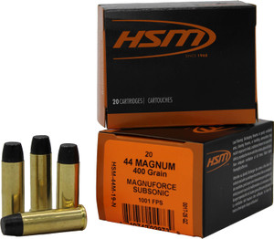 Hsm Subsonic 44mag Hitek 400gr Hcfn 20/20