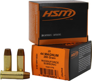 Hsm Subsonic 44mag Hitek 280gr Hcfn 20/20