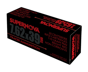 Piney Mountain Ammunition PMSN762R Red Tracer  7.62mm 124gr Full Metal Jacket 20 Per Box/10 Case